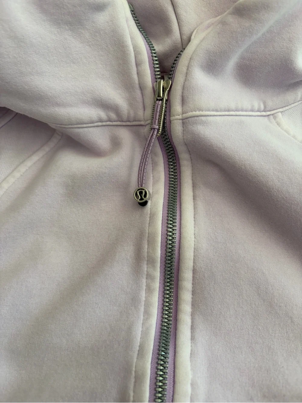lululemon athletica Cropped Lavender Quarter Zip Hoodie Size XL